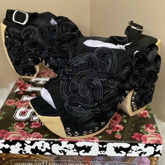 Jeffrey Campbell Vintage Flower Suede Shoes - Picture 13 of 15